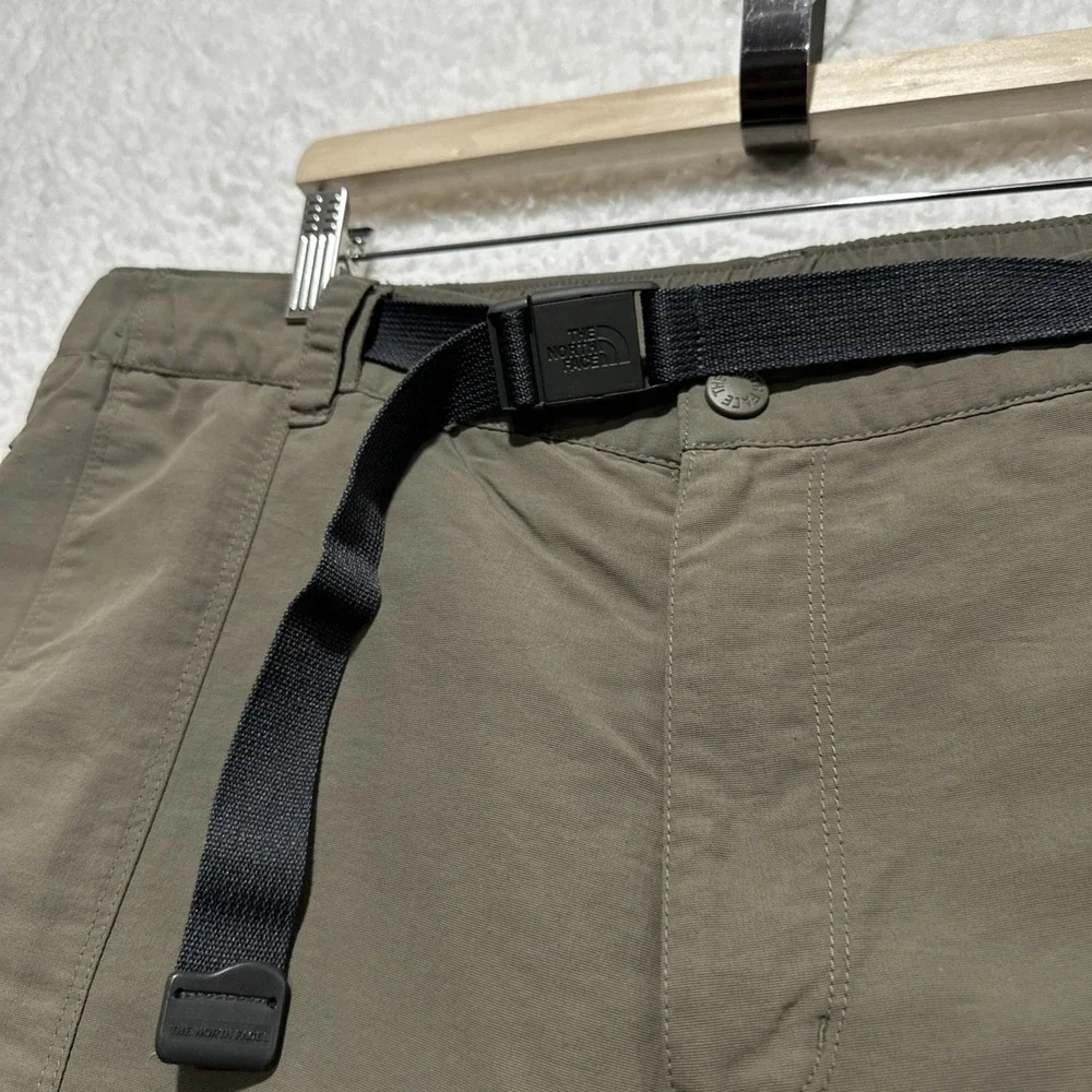 The North Face Men's Pants Size XL Brown Belted Nylon Convertible Hiking Cargo‎